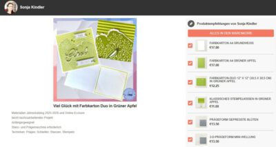 Online Shop - Materialien des Blogbeitrag