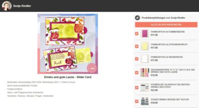 Online Shop - Materialien des Blogbeitrag