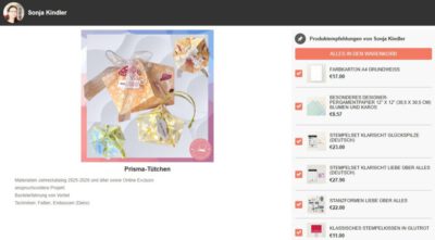 Online Shop - Materialien des Blogbeitrag