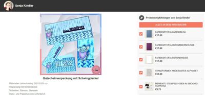 Online Shop - Materialien des Blogbeitrag