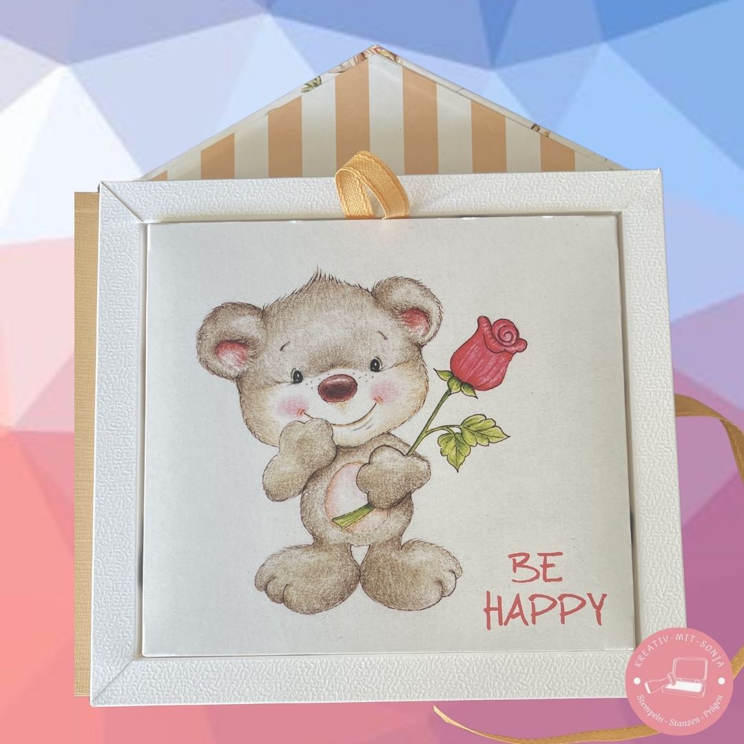 Bild 5 große Häuschenbox mit Shadowrahmen + Umschlag